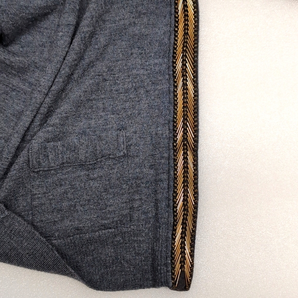 Banana Republic Extra Fine Merino Cardigan Gray Size Medium - Picture 7 of 12